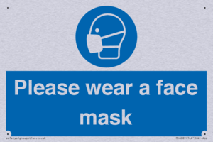 Please wear a face mask
